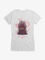 Game Of Thrones Blood Stained Throne Girls T-Shirt