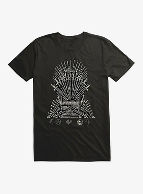 Game Of Thrones Episode Names Throne T-Shirt