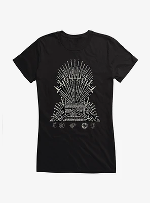 Game Of Thrones Episode Names Throne Girls T-Shirt