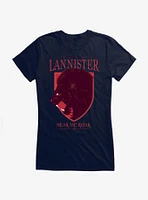 Game Of Thrones House Lannister Lion Words Girls T-Shirt