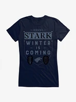 Game Of Thrones House Stark Words Script Girls T-Shirt