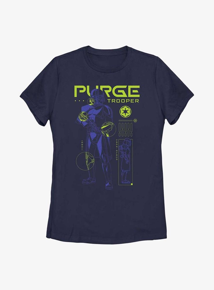 Star Wars Obi-Wan Kenobi Purge Trooper Schematic Womens T-Shirt