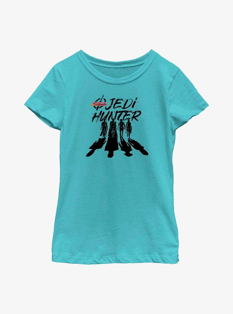 Star Wars Obi-Wan Kenobi Jedi Hunter Silhouettes Youth Girls T-Shirt