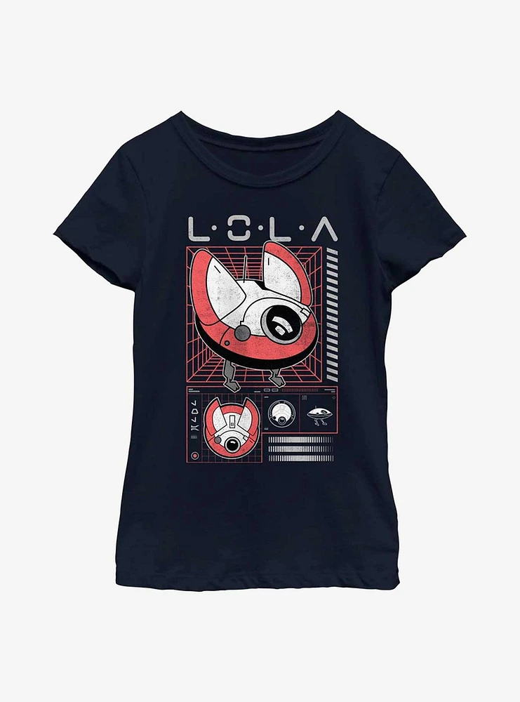 Star Wars Obi-Wan Kenobi Lola Blueprint Youth Girls T-Shirt