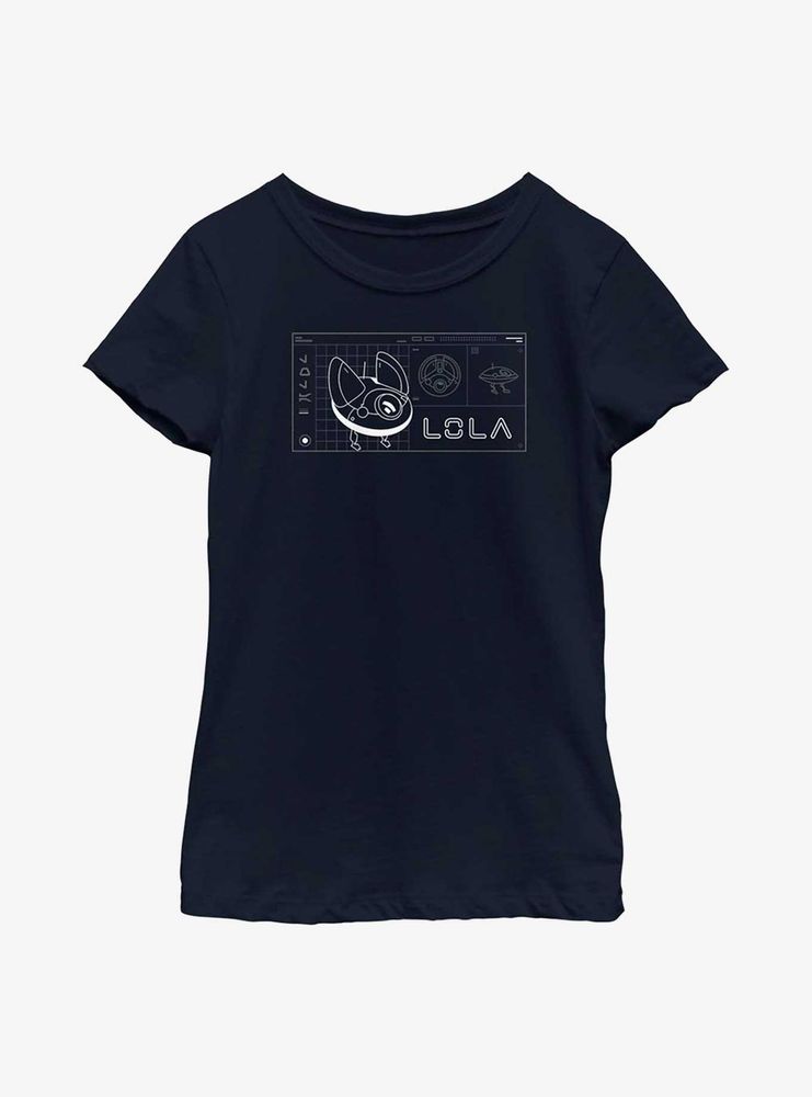 Star Wars Obi-Wan Kenobi Lola Droid Schematic Youth Girls T-Shirt