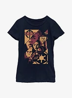 Star Wars Obi-Wan Kenobi Split Panels Youth Girls T-Shirt