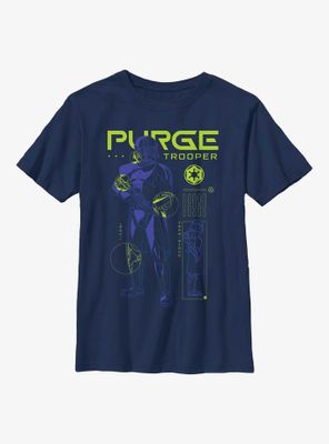 Star Wars Obi-Wan Kenobi Purge Trooper Schematic Youth T-Shirt