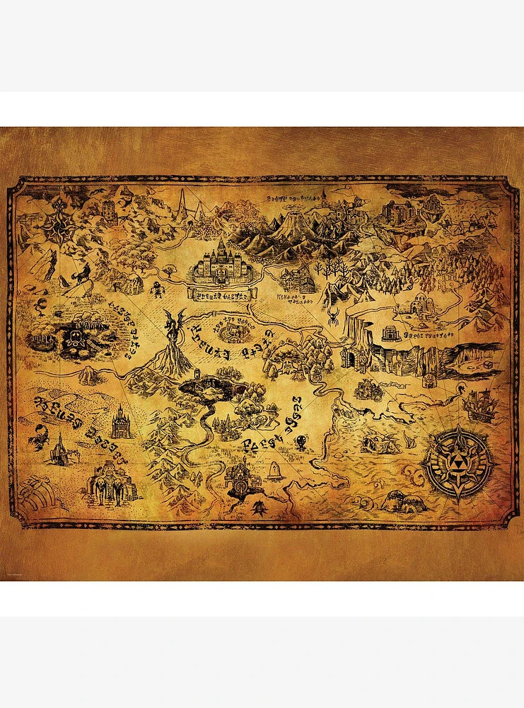 The Legend of Zelda Map Tapestry