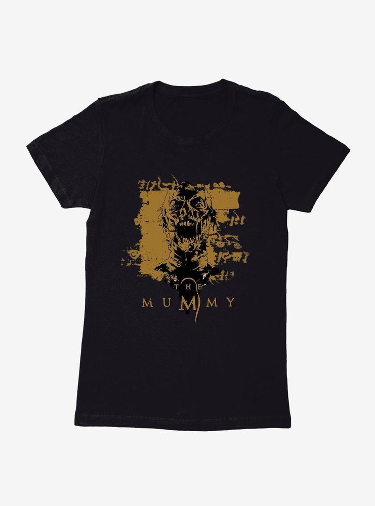 The Mummy Distressed Hieroglyphics Womens T-Shirt