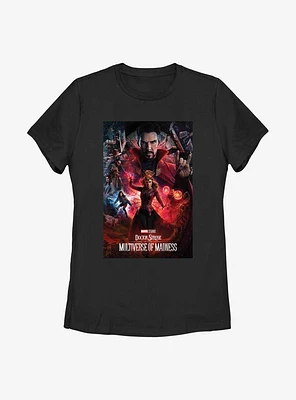 Marvel Doctor Strange The Multiverse Of Madness Movie Poster Womens T-Shirt
