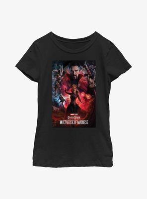 Marvel Doctor Strange The Multiverse Of Madness Movie Poster Youth Girls T-Shirt