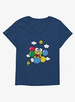 Keroppi Balloon Escape Girls T-Shirt Plus