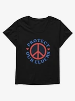 Protect Elderly Peace Girls T-Shirt Plus