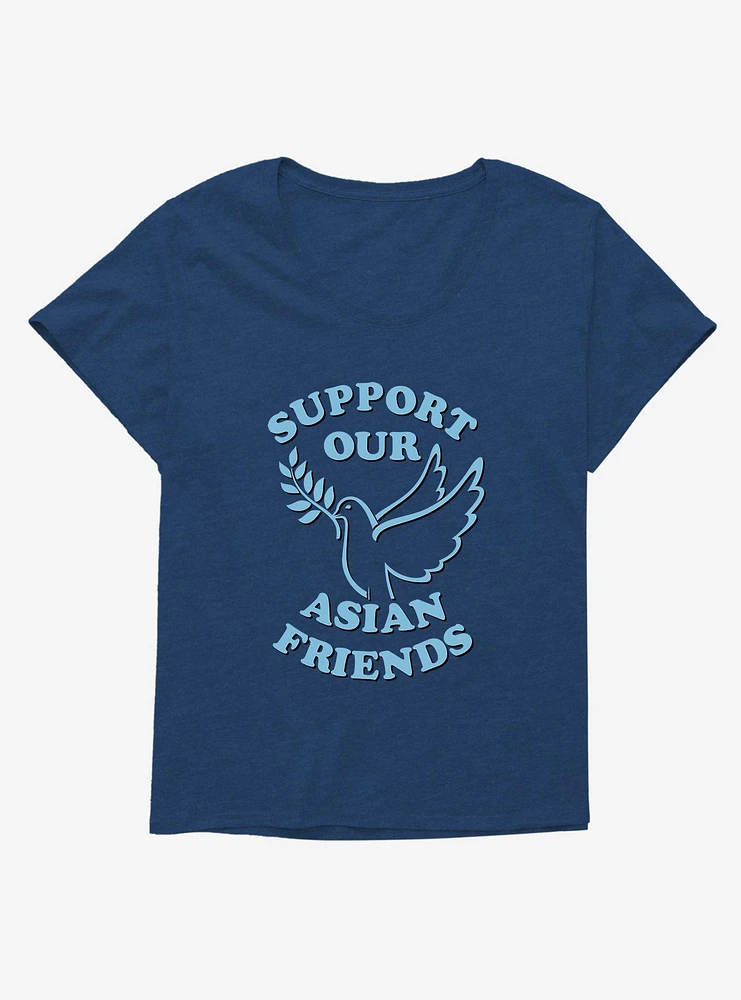 Support Our Asian Friends Girls T-Shirt Plus