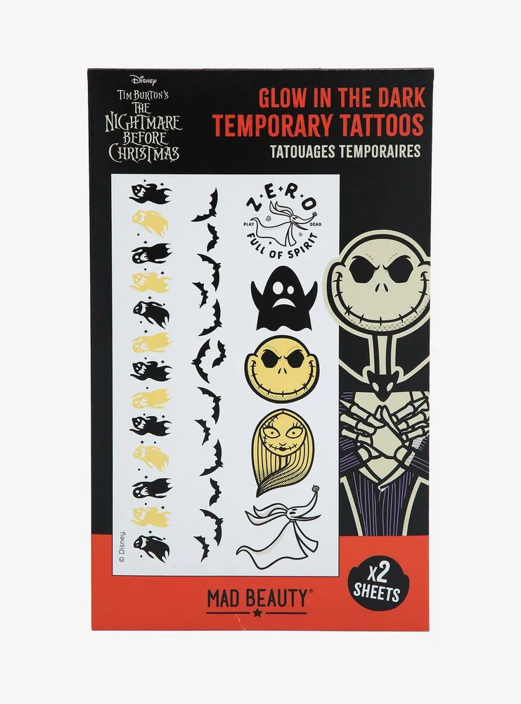 Disney The Nightmare Before Christmas Glow-in-the-Dark Temporary Tattoos