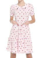 Strawberry Gingham Collar Dress