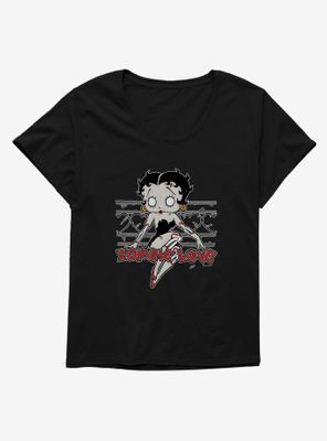 Betty Boop Zombie Love Pose Womens T-Shirt Plus