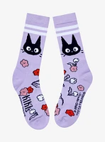 Studio Ghibli Kiki's Delivery Service Jiji Flowers Crew Socks