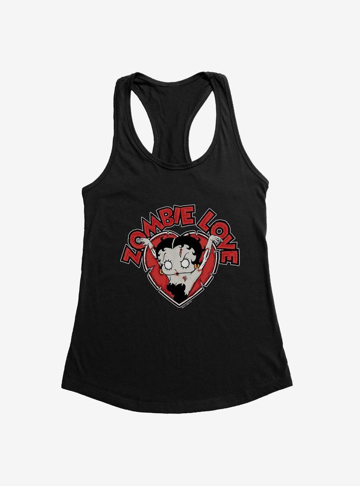 Betty Boop Zombie Love Heart Womens Tank Top