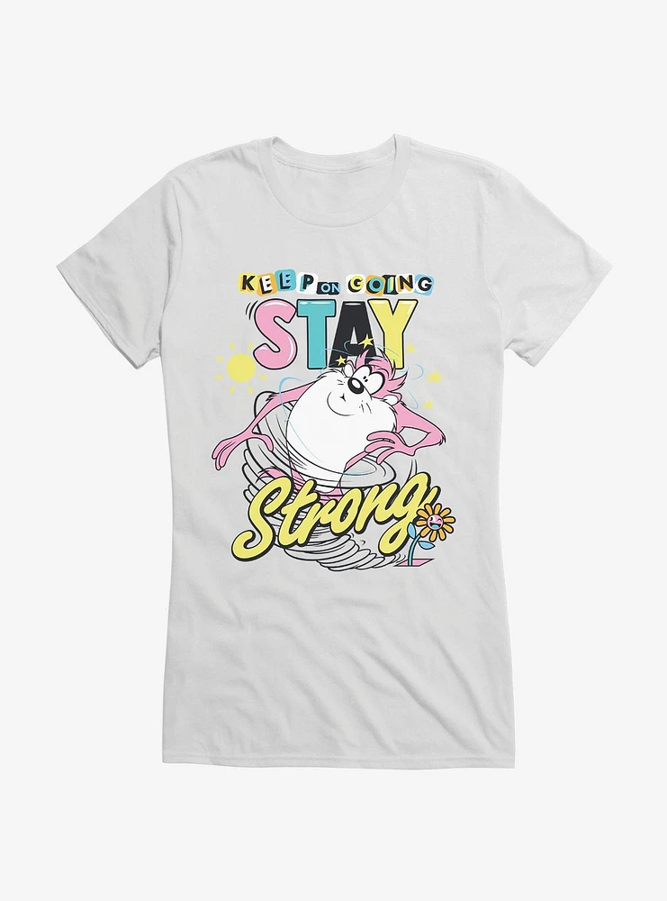 Looney Tunes Taz Stay Strong Girls T-Shirt