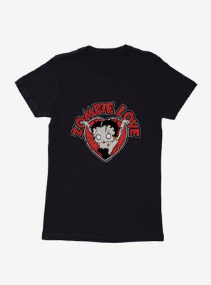Betty Boop Zombie Love Heart Womens T-Shirt