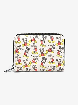 Loungefly Disney Mickey Mouse Poses Mini Zipper Wallet