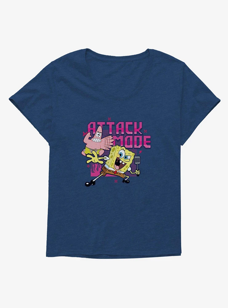 SpongeBob SquarePants Attack Mode Girls T-Shirt Plus