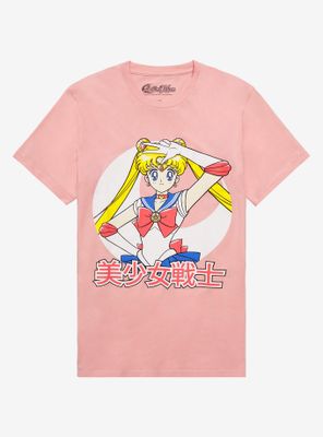 Sailor Moon Pink Usagi Boyfriend Fit Girls T-Shirt
