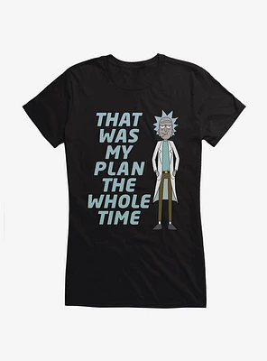 Rick And Morty Rick's Plan Girls T-Shirt
