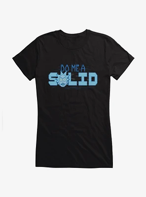 Rick And Morty Solid Girls T-Shirt