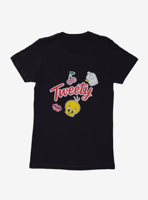 Looney Tunes Cherry Kiss Tweety Womens T-Shirt
