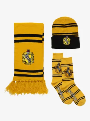 Harry Potter Hufflepuff Crest Scarf Set