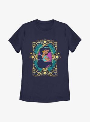 Disney Aladdin 30th Anniversary Jasmine Badge Womens T-Shirt