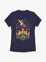 Disney Aladdin 30th Anniversary & Jasmine Flying Carpet Womens T-Shirt