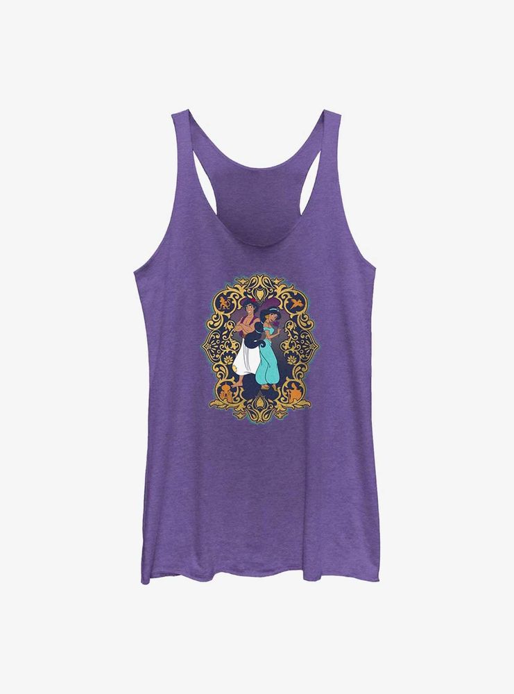 Disney Aladdin 30th Anniversary & Jasmine Frame Womens Tank Top