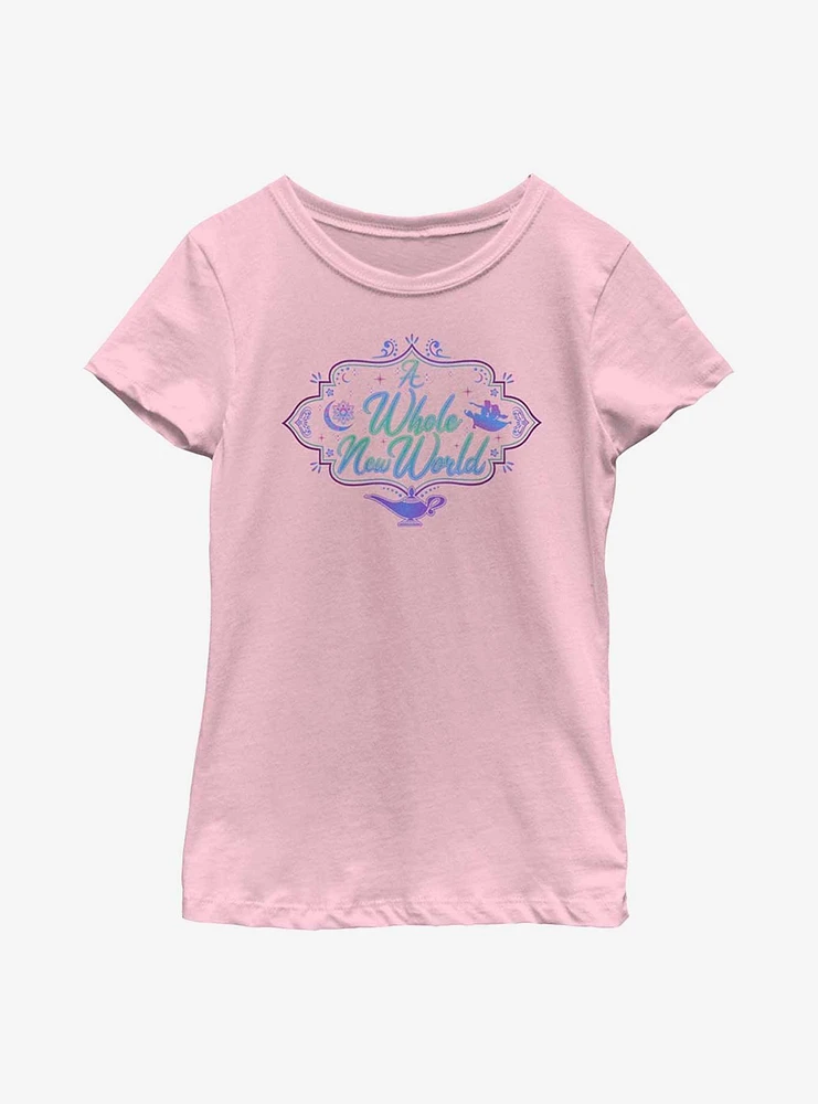 Disney Aladdin 30th Anniversary A Whole New World Youth Girls T-Shirt