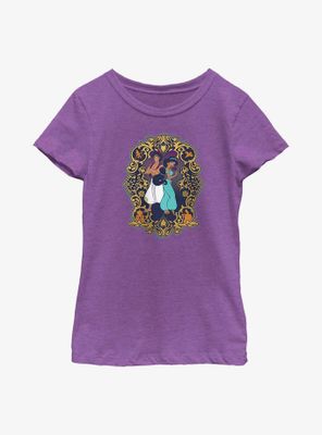 Disney Aladdin 30th Anniversary & Jasmine Frame Youth Girls T-Shirt