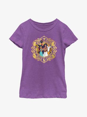 Disney Aladdin 30th Anniversary Group Together Framed Youth Girls T-Shirt