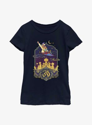 Disney Aladdin 30th Anniversary & Jasmine Flying Carpet Youth Girls T-Shirt