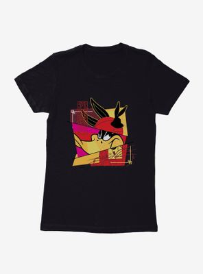 Looney Tunes Daffy Duck Bunny Collage Womens T-Shirt