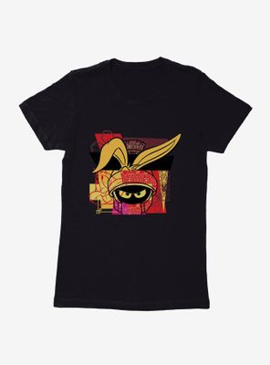 Looney Tunes Marvin The Martian Bunny Collage Womens T-Shirt
