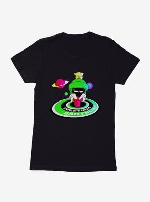 Looney Tunes Marvin The Martian Greetings Earthlings Womens T-Shirt