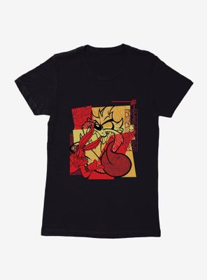 Looney Tunes Taz Bunny Collage Womens T-Shirt