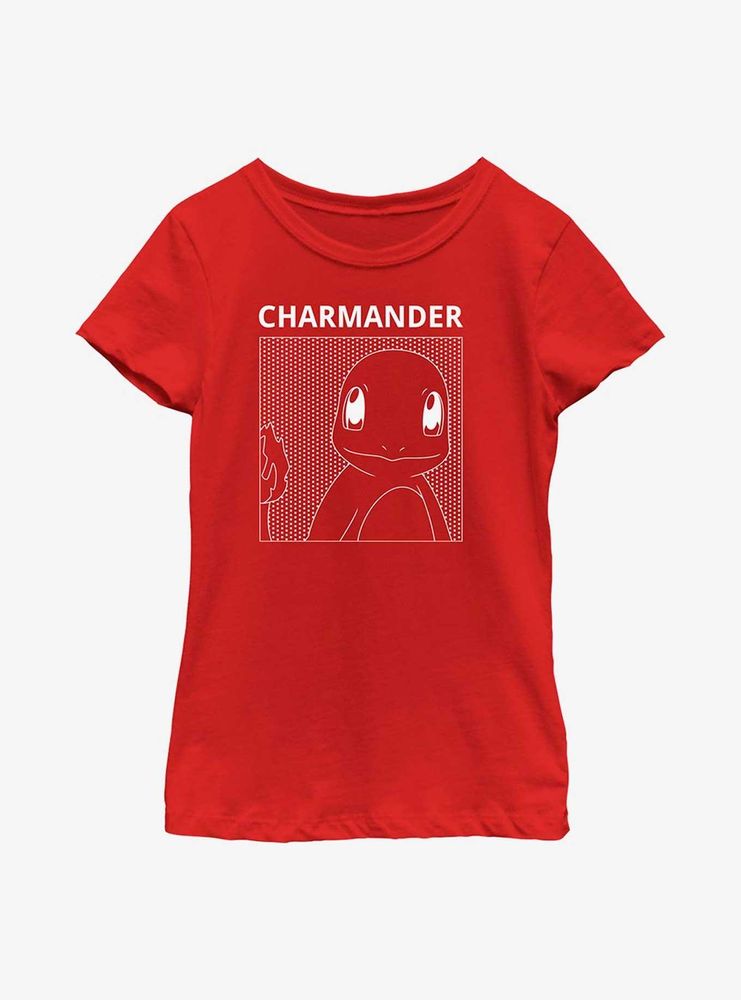 Pokémon Charmander Comic Box Youth Girls T-Shirt