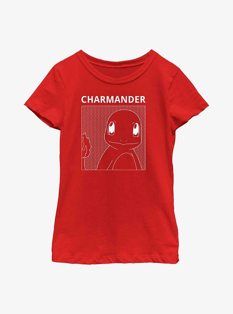 Pokémon Charmander Comic Box Youth Girls T-Shirt