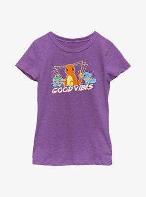 Pokémon Good Vibes Starters Youth Girls T-Shirt