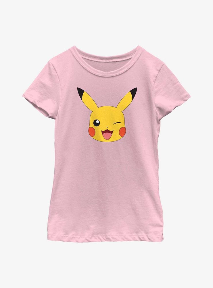 Pokémon Pikachu Big Face Youth Girls T-Shirt