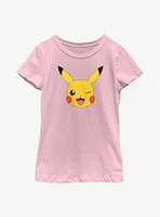 Pokémon Pikachu Big Face Youth Girls T-Shirt