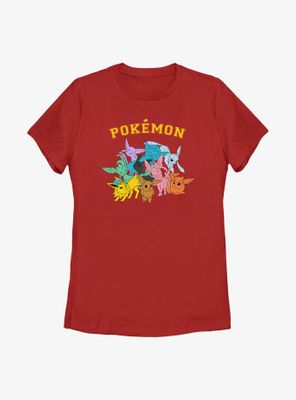 Pokémon Gotta Catch Eeveelutions Womens T-Shirt
