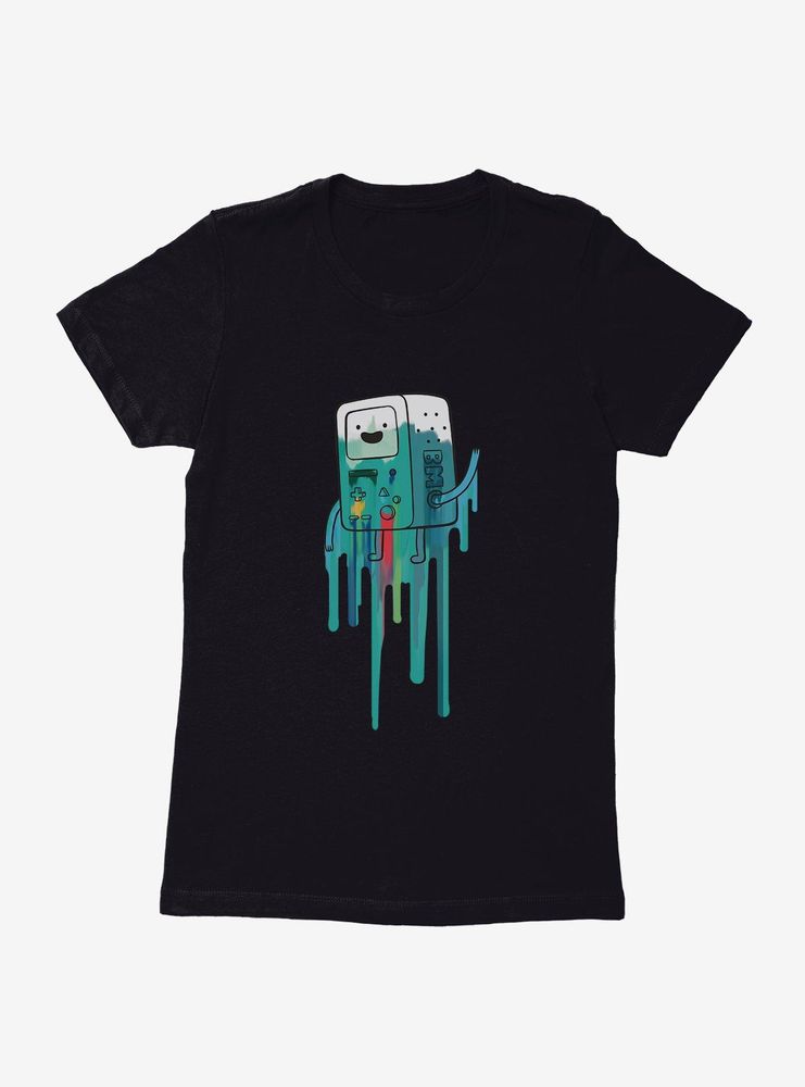 Adventure Time BMO Paint Drip Womens T-Shirt